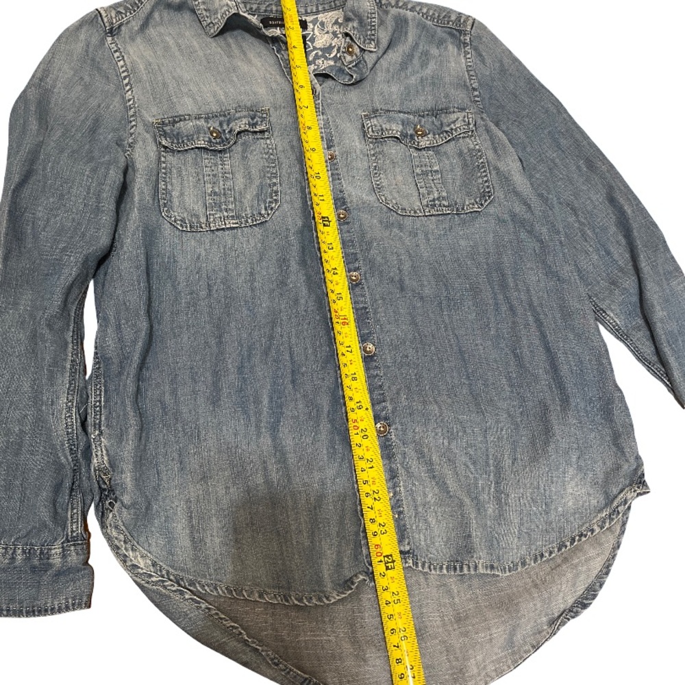 American Eagle Outfitters Y2K Denim Vintage Boyfriend Shirt - Picture 6 of 8